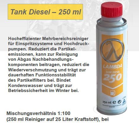 Lambda Tank Diesel    250 ml